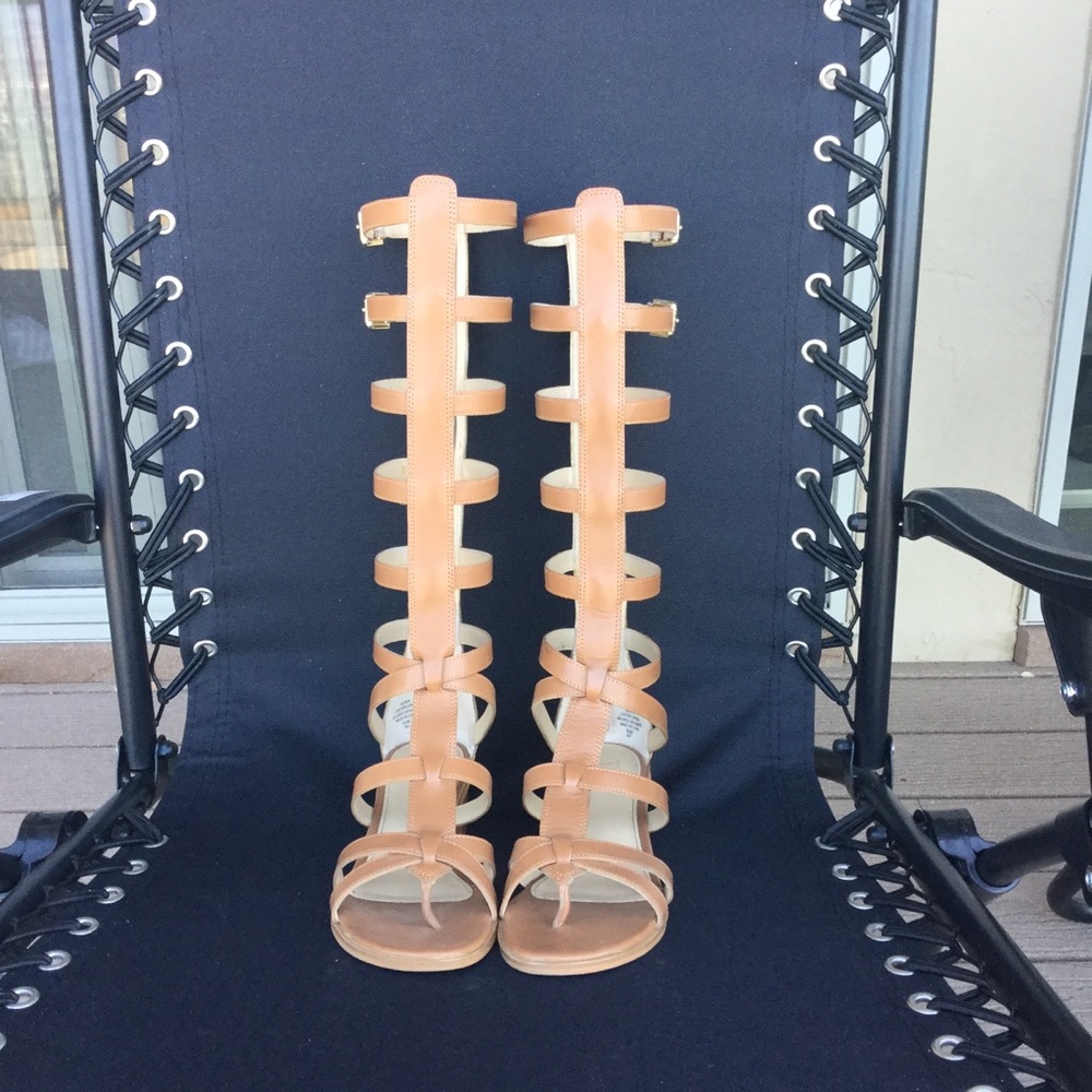 Marc Fisher Block Mid Heel Tall Gladiator Sandal